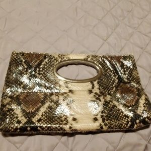 Express animal print clutch
